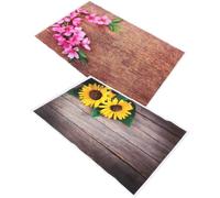 2 Piezas Fondo de Flores de Tela Vetas de Madera para Fotografía | Ligero y Portátil, Efectos de Luz y Sombra, Fácil Mantenimiento, para Fotógrafos, Bridal Shower y Redes Sociales