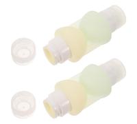 2 Piezas Frasco de Loción de Doble Cámara 90ml Recargable Compacto | Diseño Doble Cara Código de Color, Material PP y Silicona, Agarre Seguro y Cuerpo Liso