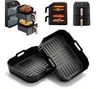 2 piezas freidora de aire caliente accesorios para COSORI Turbo Tower Compact 8,6L Double Stack Airfryer Airfryer molde de silicona accesorio para uso de silicona COSORI 8,6L Air Fryer | Sin BPA