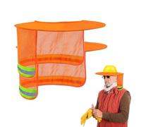 2 piezas Full Hard Hat Hard Reflective Mesh Sun Shade | Tonera para cuello taponada - Tumba en el cuello del sombrero, visera de sombrero duro para la protección del cuello, escudo del sol de malla
