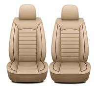 2 Piezas Funda Asiento Coche para Subaru Vivio 2013-2026, Cuero Funda Asiento Coche Delantera Interior Accesorios,A/Beige