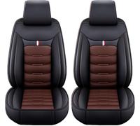 2 Piezas Funda Asiento Coche para VW Atlas 2017-2026, Resistente A Arañazos Y Al Desgaste Impermeable Fácil De Limpiar Fundas De Asiento De Lujo,Black-Brown