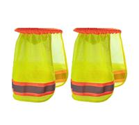 2 Piezas Funda de Malla para Sombrero Solar Reflectante, Ajuste | Color Amarillo y Verde, Diseño Plegable, para Casco Estándar, Uso Exterior y Almacén