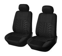 2 Piezas Fundas Asiento Coche para Ford Ranger Double Cab 2006-2024, Juego Fundas Cubreasientos Protectoras Transpirable Fundas Asientos Delantero Cómodo,A/Black