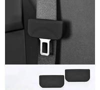2 Piezas Fundas de Silicona para Hebilla de Cinturón de Seguridad de Coche para Audi Sline TT Q2 Q3 Q5 Q7 Q8 A3 A4 A5 A6 A7, Cubierta de Clip para Cinturón de Seguridad,Black-Thick Plug