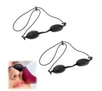2 Piezas Gafas Solarium, Gafas Proteccion Laser, Ajustables Gafas Seguridad Sol para Solarium, Gafas Llaser Depilacion para Protección UV Seguridad Sol Belleza e IPL Terapia de Luz LED(Negro)