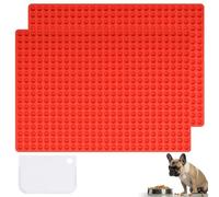 2 Piezas Galletas para Perros de Silicona,Estera de Silicona para Hornear de 468 Agujeros,Moldes para Golosinas para Perros con 1 Espátulas,Molde de Galletas para Perros,Fácil de Limpiar
