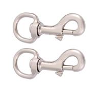 2 Piezas Gancho con Articulación Giratoria Blanco | Aleación de Zinc Resistente al Óxido Decoloración, Uso con Arneses y Cinturones, para Camping