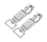 2 Piezas Gancho de Conexión de Aleación de Zinc Plata | Diseño Ergonómico para Uso Guantes, Cuerpo Aerodinámico, Resistente Corrosión y Acabado Pulido