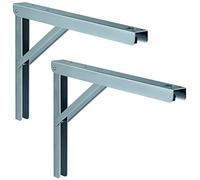 2 Piezas - GedoTec Consola plegable extensión de la mesa LÍNEA PROFESIONAL acero metal regulable 70 ° 80 ° 90 ° Capacidad carga 180 kg Calidad marca para su Sala estar - 2 Stück - 300 x 30 x 250 mm