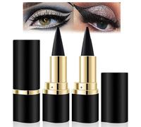 2 Piezas Gel Eyelinerl Eyeliner Waterproof,Maquillaje Liner Eyeliner Negro Resistente Al Agua Gel Delineador de Ojos,Lapiz de Ojos,Delineador de Ojos Waterproof,Larga Duración(Negro)