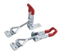 2 piezas GH-4001 de hierro galvanizado, cierre rápido ajustable para fijación de chapa, apto para soldadura y construcción de accesorios, color plateado