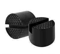 2 Piezas Goma Gato Hidraulico Bloque Universal Protector para Elevador Coche,Soportar 3 Toneladas,4.8cm de Diámetro (Negro)
