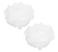 2 Piezas Gorro de Chef Blanco, Malla Ventilada, Poliéster Algodón | Cobertura Completa Elástica, Reutilizable y Lavable, para Personal de Catering, Reposteros y Cocinas