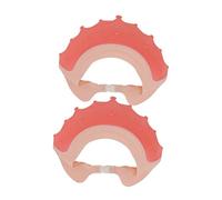 2 Piezas Gorro De Ducha Gorro De Champú Gorros De Bebe Visera Para Niños Pequeños Sombrero De Niño Gorro Para Lavar El Cabello Gorra De Baño Visera Para Lavar Rojo Gel De Sílice IWOWHERO