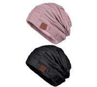 2 Piezas Gorro De Punto De Lana, Gorro De Punto Cálido, Gorro Simple De Moda, Gorro Suave Y Transpirable, Gorro De Invierno Para Mujer, Gorro A Prueba De Viento