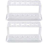 2 Piezas Gradilla Estante De Almacenamiento De Herramientas Soporte Para Tubos De Sangre Bastidores De Tubos De Sangre Ciencia Soporte De Tubo El Plastico Vidrio Maquillaje