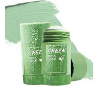 2 Piezas Green Mask Stick de Té Verde, Mascarilla Facial en Barra para Puntos Negros y Poros, Green Tea Cleansing Mask de Arcilla Verde, Limpiador Facial Profundo, Control de Grasa e Hidratante
