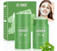 2 Piezas Green Mask Stick, Hidratante Eficaz Sólido Mascarilla en Stick Té Verde, Green Masque Sticks Limpieza Facial Profunda, Cuidado de la Piel, Para Mujeres y Hombres Todo Tipo de Piel