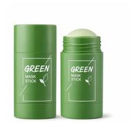 2 Piezas Green Mask Stick, Mascarilla en Stick de Té Verde, Limpieza Profunda de Poros, Control de Grasa, Hidratación Facial, Mascarilla Facial para Cuidado Diario
