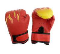 2 Piezas Guantes de Boxeo para Saco de Golpes MMA Kickboxing Karate Material PU Espuma con Cierre Seguro para Infantes Regalo Decoración, Rojo