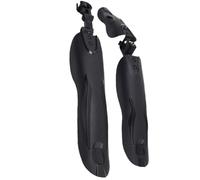 2 Piezas Guardabarros Delantero y Trasero Negro para Bicicleta de Montaña | Plástico Resistente a Impactos, Instalación Fácil, para Senderos Barro y Trayectos bajo Lluvia