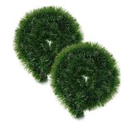 2 Piezas Guirnalda Navidad Verde 5.5M, Guirnalda Navidad Pino Artificiale, Christmas Garland para Manijas de Escaleras Puertas y Ventanas Decoracion Navida (5.5 Metros x 2)