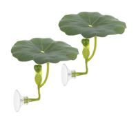 2 Piezas Hamaca de Hoja de Pescado para Peces Betta Ventosa Abs