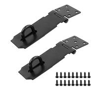 2 Piezas Hebilla de la Puerta Candado, Portacandados Cerrojo, Cierre de Candado, Candado Cerrojo Cierre de Acero, Angulo Recto Candado, para Puerta Armario de Ventana Garaje Jardín