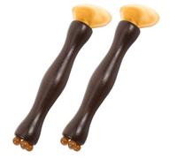 2 Piezas Herramienta de Masaje Facial Doble Punta de Loto | Diseño Ergonómico Portátil, Mejora Absorción de Sueros, para Cuello y Cuidado Diario