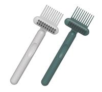 2 Piezas Herramienta Limpiadora de Peines para Cabello | Limpia Cabello entre Dientes, Apta para Varios Peines, Diseño Cómodo, Uso Doméstico, Acabado Verde