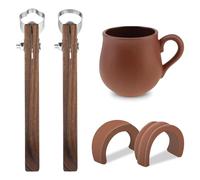 2 Piezas Herramientas para Esculpir Arcilla, Herramienta para Tallar Cerámica Herramienta Extrusora de Arcilla Raspador de Escultura Herramienta para Tallar Cerámica para Hacer Tazas Modelado