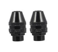 2 Piezas herramientas rotativas mandril sin llave warehouse patria drill mini adaptador de taladro electrico convertidor de perforación de tres mordazas aleación Black ARTIBETTER