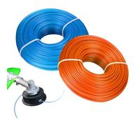 2 Piezas Hilo Desbrozadora, 60 m x 1,65 mm Hilo de Nailon para Desbrozadora, Hilo para Cortacésped y Desbrozadora, Hilo en Nylon para Desbrozadoras Eléctricas(60 m x 2 Piezas)