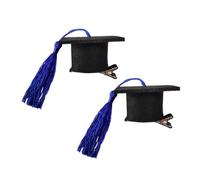 2 Piezas Horquillas de Sombrero de Graduación Doctorado Accesorios para Fiesta de Graduación Clips de Decorativos con Borlas Color