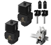 2 piezas Hotend Kit 0,2 mm+0,4 mm para Bambu- Lab A1/A1 Mini, cabezal de impresión de repuesto con boquilla de acero y calcetín de silicona, juego de bloque de calefacción para impresora Bambulab A1