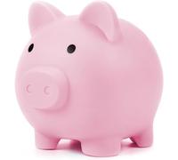2 Piezas Hucha Niños Mini Linda de Dibujos Animados Cerdo Para Almacenar Monedas, Dinero En Efectivo, Etc. (Rosa, Azul)