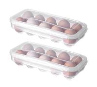 2 Piezas Hueveras Para Frigorifico, Organizador Huevos Nevera Para 10, Dispensador De Huevos Huevera Nevera Huevos Organizador De Huevos Hueveras De Plastico Para Cocina, Comestibles, Hogar