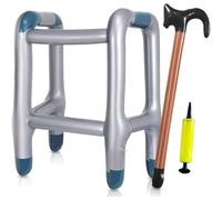 2 piezas Inflatable Walker Fiestas De Disfraces, Bastón Inflable, Andador Hinchable Divertido, Bastón Inflable, Andador Broma, con Bomba Manual,para el Carnava Fiestas de Disfraces o Cumpleaños Fiesta