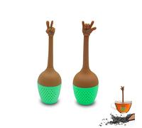 2 Piezas Infusor de Té de Silicona, Colador de té Bola de Té para Té de Hojas Sueltas, Colador Te Hecho de Silicona 100% Alimentaria, Aplicar para Amantes del Té(Dos Estilos)