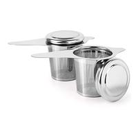 2 Piezas Infusor Te con Tapa, Hocimit Filtros de Té Acero Inoxidable, Infusor Te para Taza, Colador de Te, Infusionador de Te, Infusión de Ajenjo para Tazas de Té, Café Ollas, Tazas