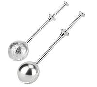 2 Piezas Infusores de Té Infusor de Té de Acero Inoxidable en Forma de Bola Colador de Té Mango Largo