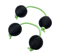2 Piezas Instrumento Shaker Africano Asalato Bola Silenciosa Aslatuas Portátil para Ejercicios Rítmicos Kashaka Principiante Rhythmic Ball(Negro)