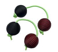 2 Piezas Instrumento Shaker Africano Asalato Bola Silenciosa Aslatuas Portátil para Ejercicios Rítmicos Kashaka Principiante Rhythmic Ball(Black And Red)