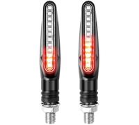 2 Piezas Intermitentes Moto LED para Scrambler 800 Multistrada 1200, Funcionamiento Diurnas, Indicadores Dirección, Alta Resistencia, Universal,Red