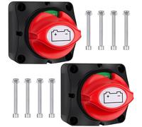 2 Piezas Interruptor de batería 12V 24V 48V, Bolatus Desconectador de bateria ON-OFF, interruptor principal de corriente para coche, camión, barco, caravana, moto, coche