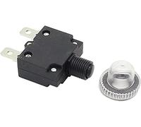 2 piezas interruptor térmico protector de sobrecarga interruptor de circuito de botón pulsador + cubierta impermeable (Color : 6A)(20a)