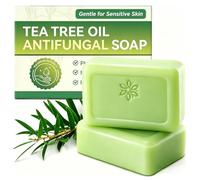 2 Piezas Jabon Arbol de Te, Limpieza Profunda, Delicado y Natural | Regula la Seborrea, Calma la Piel, Jabón Exfoliante para Rostro, Cuerpo y Pies