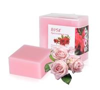 2 Piezas Jabón de Rosa, Jabón Artesanal Natural, Jabon Pastilla 100g, Jabon Sólido para Piel, Cabello, Cuerpo, Rostro, Jabón de Rosas para Baño, Ducha, Lavado