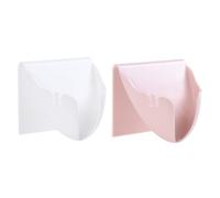 2 Piezas Jabonera de Drenaje sin Agujeros de Abs Color Blanco